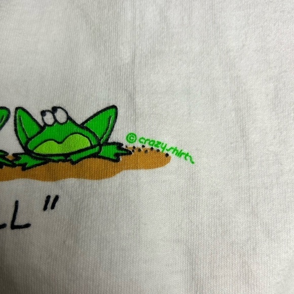 Crazy Shirt Hawaii Beach Bufo volleyball Frog Print Single stitch 80s T-Shirt - Picture 4 of 16